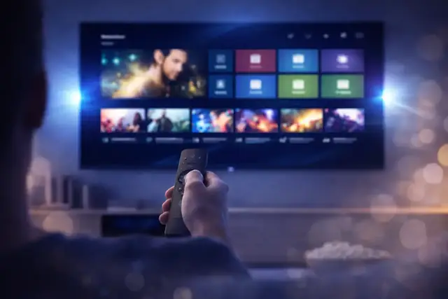 Picking a channel with the remote in the IPTV4Cheap guide